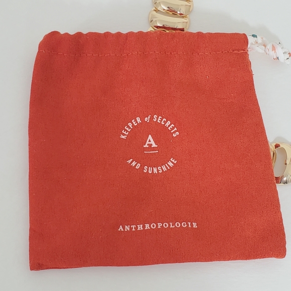 Anthropologie Gold Tone Ladder Link Collar Necklace 90s Elegant Minimalist NWT - Picture 13 of 16